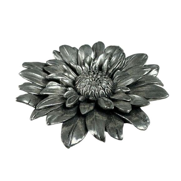 Vintage Seagull Pewter 2006 Floral Brooch Pin JP 304 - Picture 3 of 5